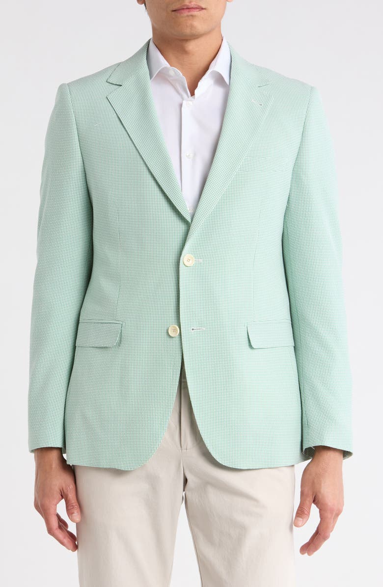 ZANETTI Trim Fit Blazer, Main, color, Light Green