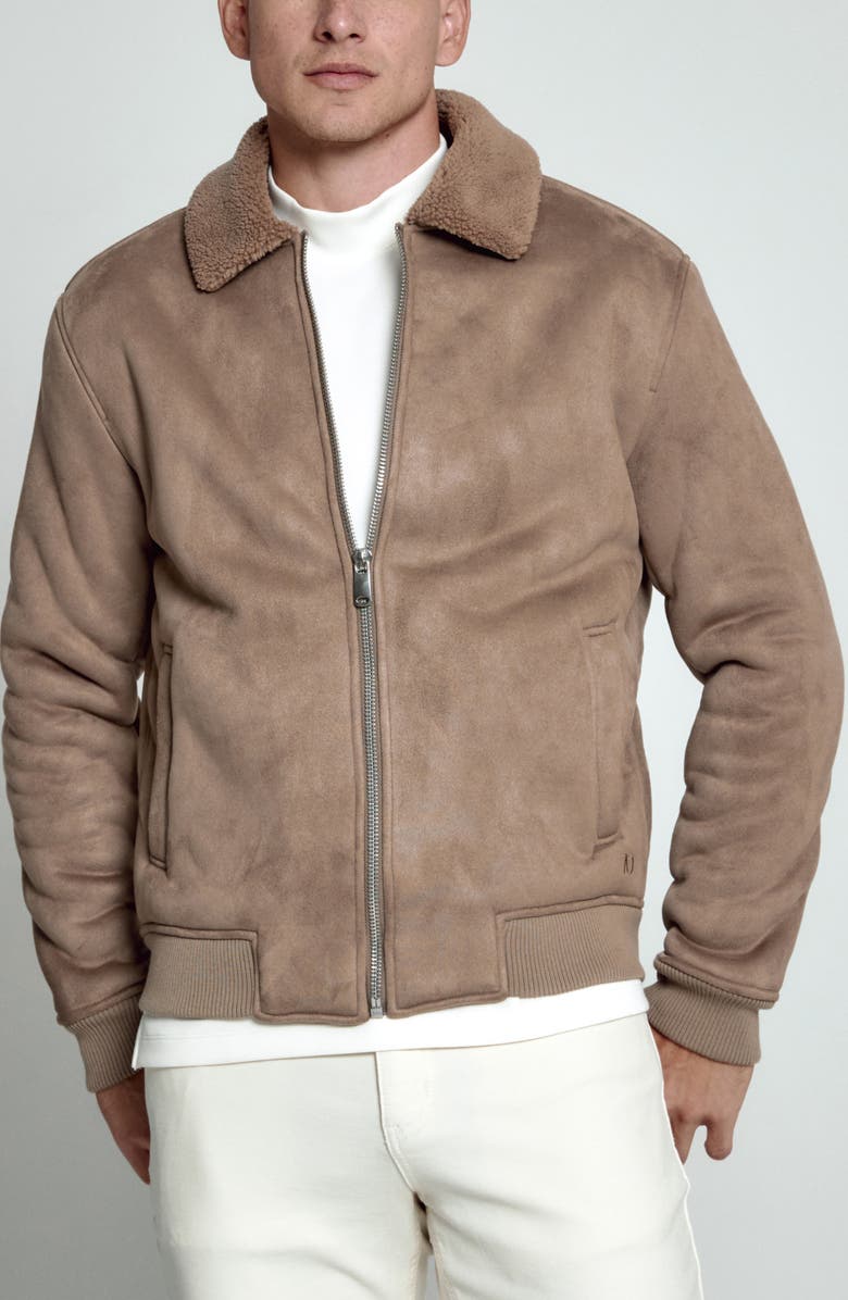 7 Diamonds Evolution Faux Suede & High-Pile Fleece Jacket, Main, color,