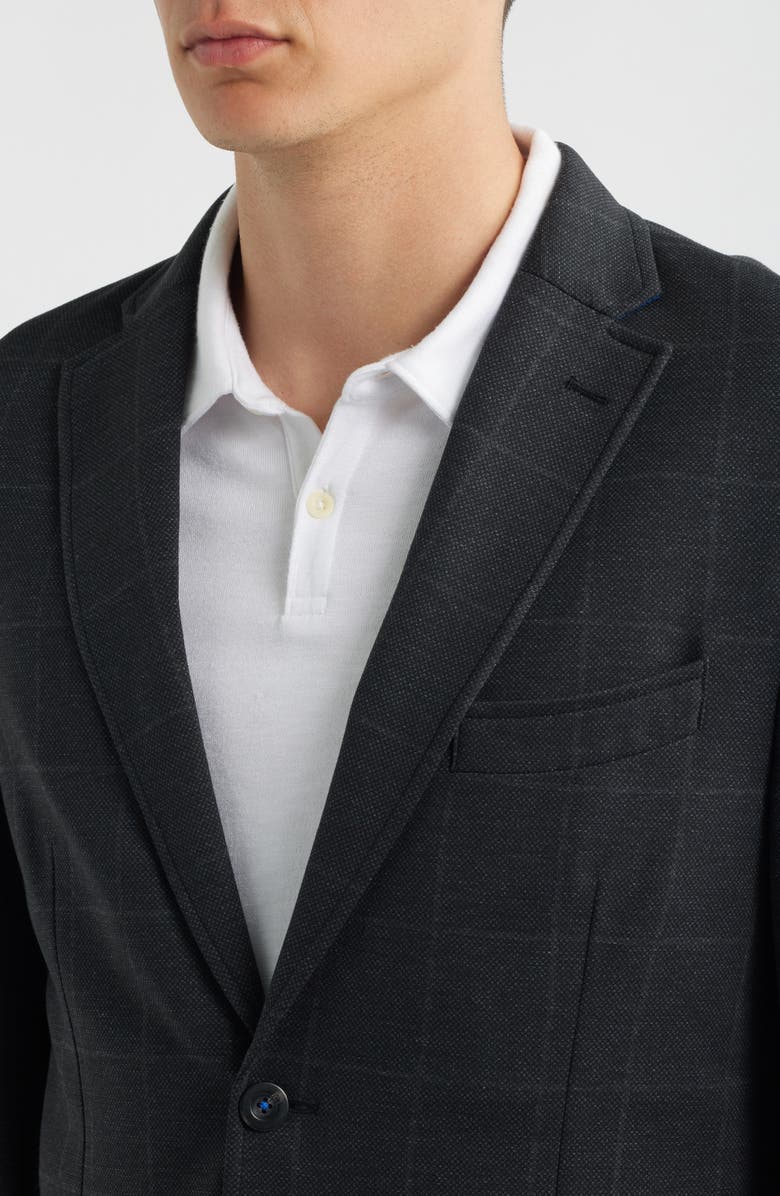 GRUNER 1949 Alfi Windowpane Check Knit Sport Coat, Alternate, color, Black Windowpane