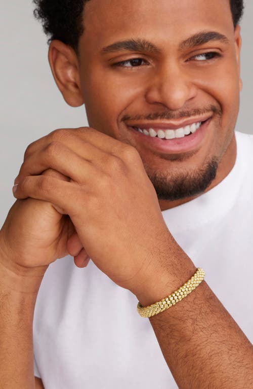 Lagos 18k Yellow Gold Caviar Skull Bracelet In Gold