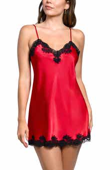 In Bloom by Jonquil Josie Lace Trim Stretch Satin Chemise