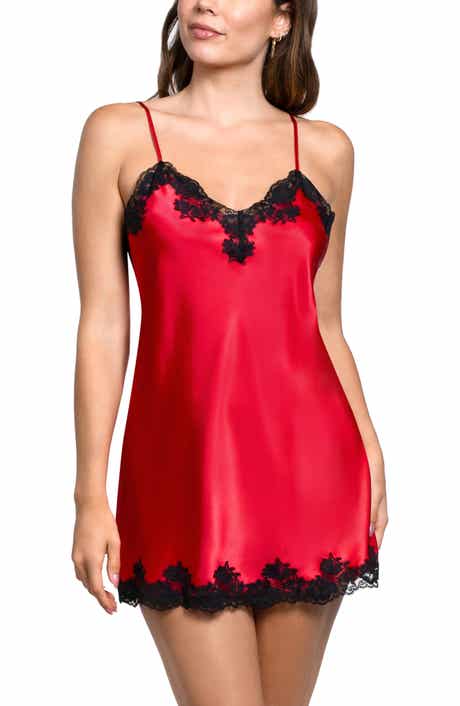 In Bloom by Jonquil Josie Lace Trim Stretch Satin Chemise