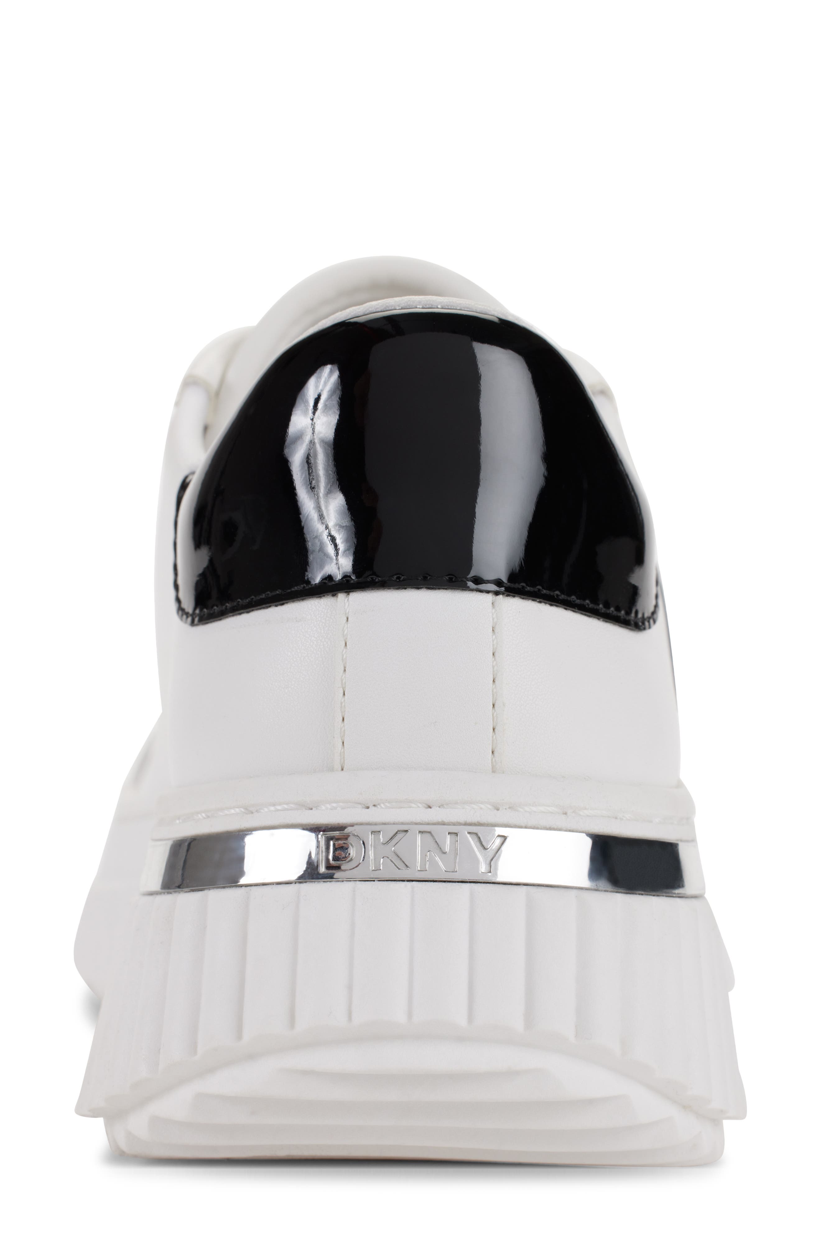 DKNY Logo Sneaker, Alternate, color, Bright White/ Blue