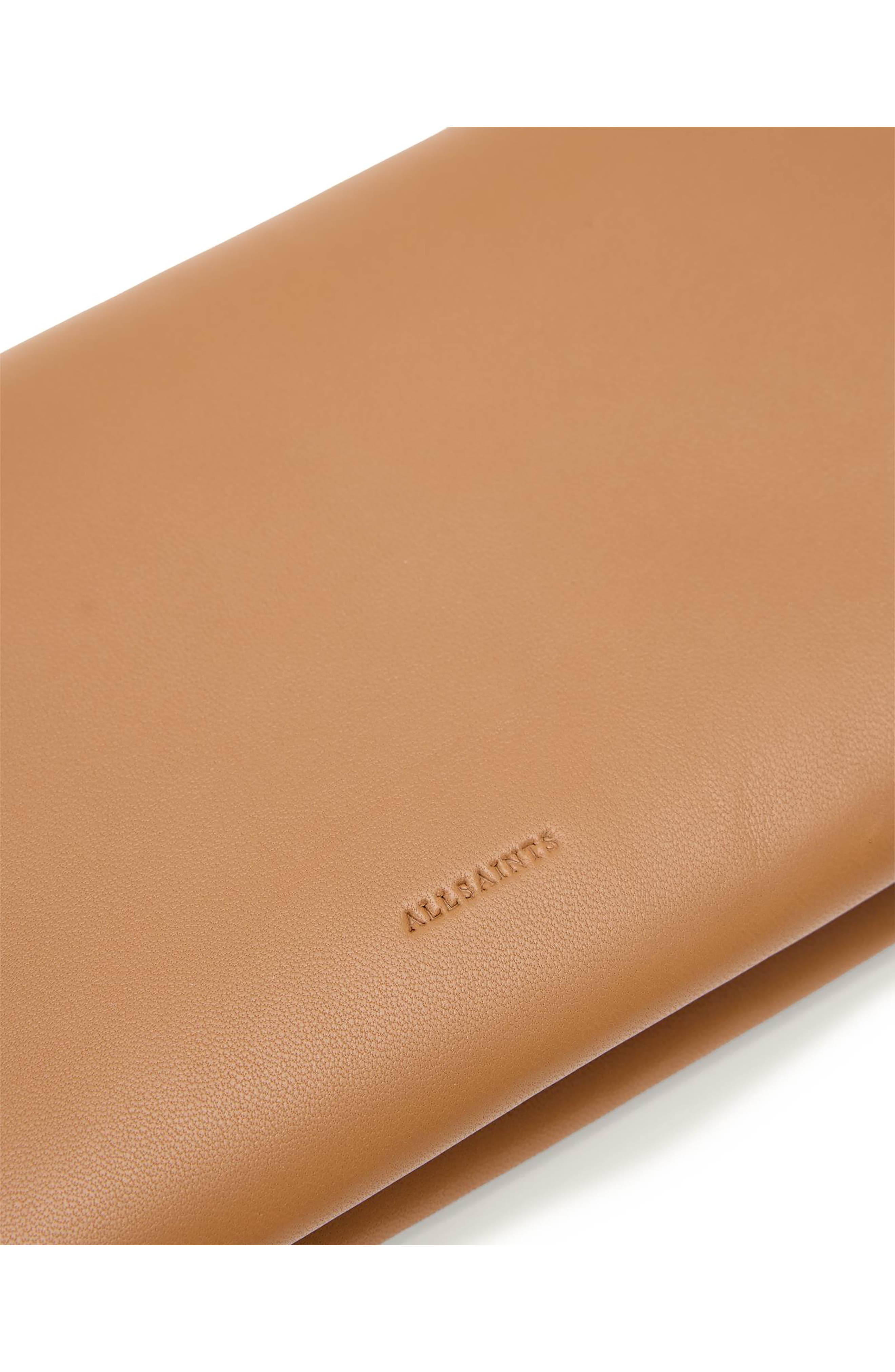 Harluna Leather Clutch, Alternate, color, TOFFEE BROWN