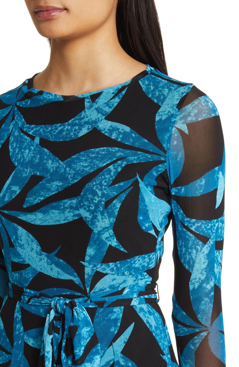 Anne Klein Print Mesh Maxi Dress, Alternate, color, 