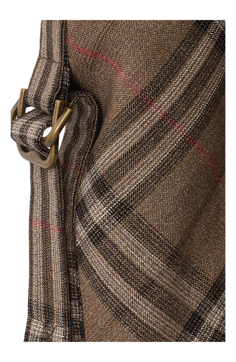 Burberry Check Silk Blend Cargo Trousers, Alternate, color,