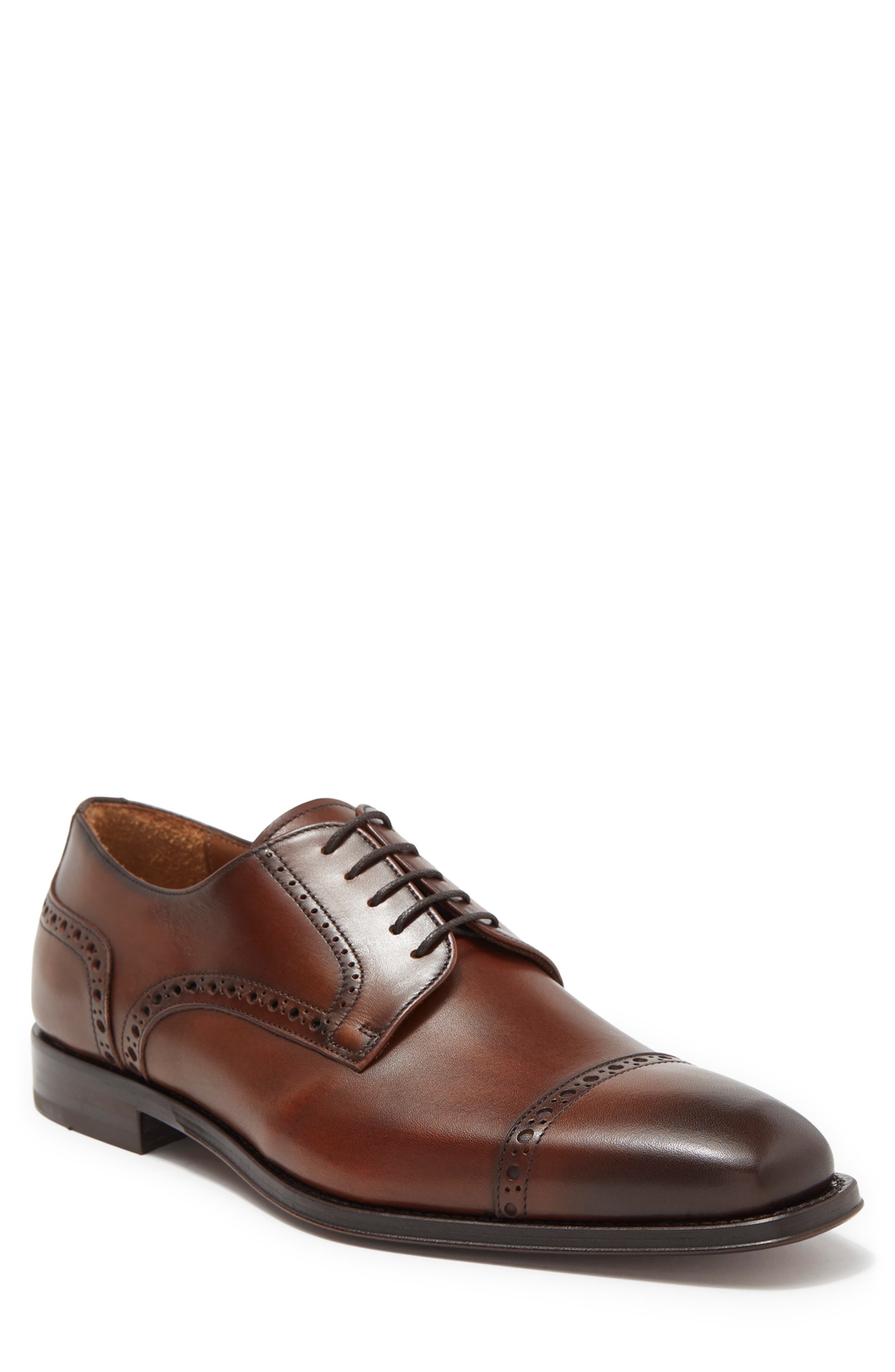 ANTONIO MAURIZI Leather Cap Toe Derby, Main, color, 