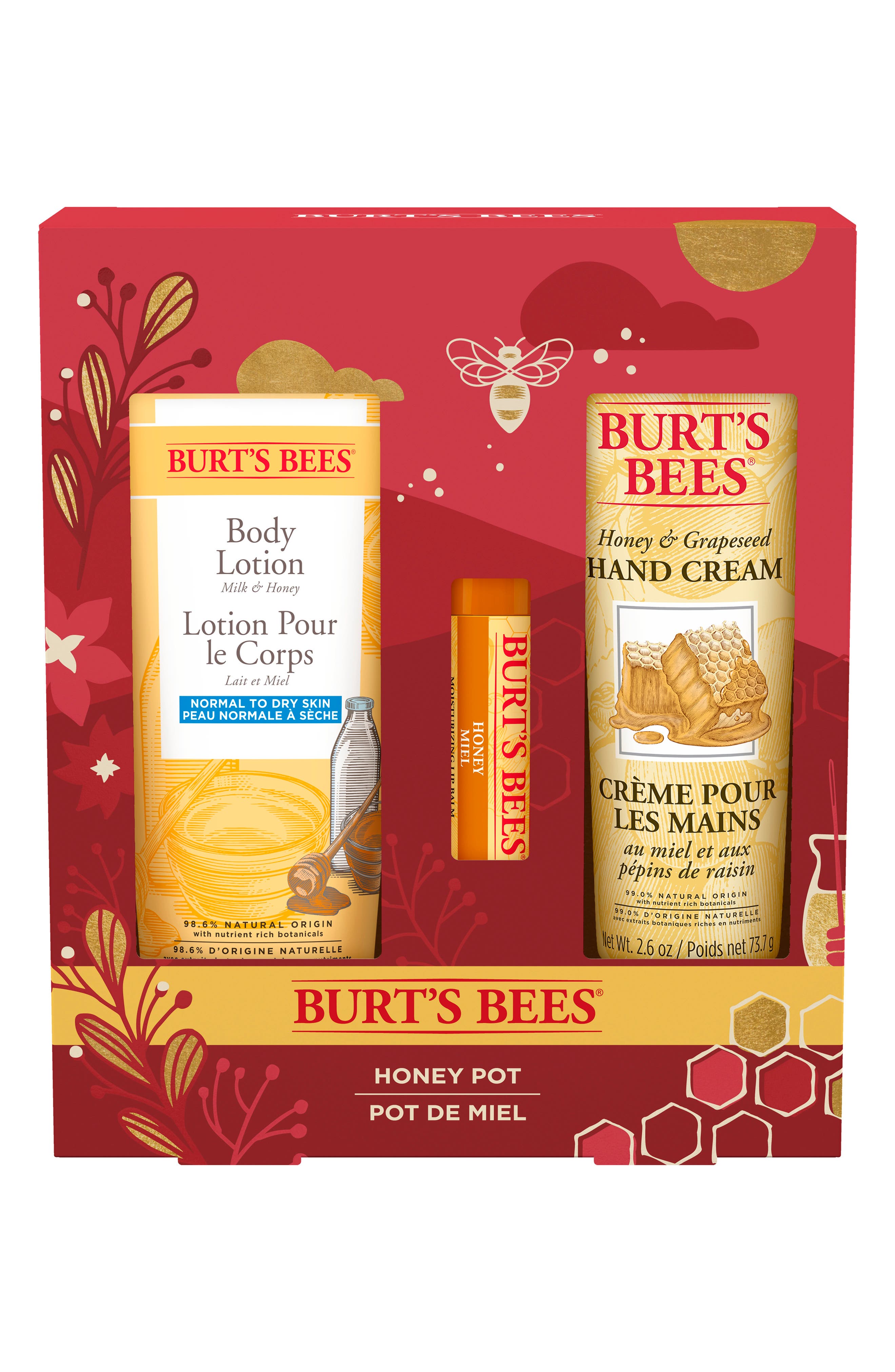 Burt's Bees Honey Pot 3-Piece Set