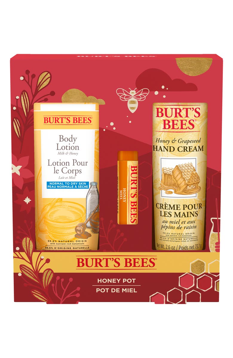 Burt's Bees Honey Pot 3-Piece Set, Main, color, Multi