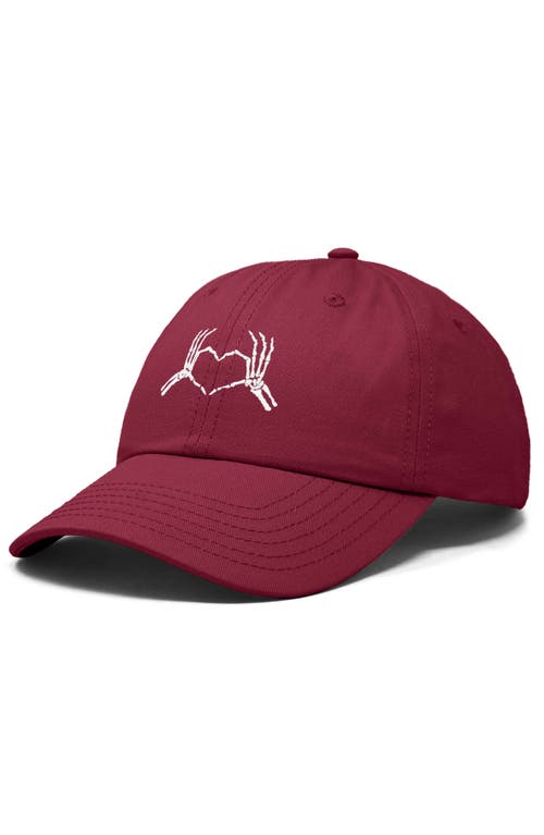 DALIX DALIX SKELETON HEART EMBROIDERED DAD HAT