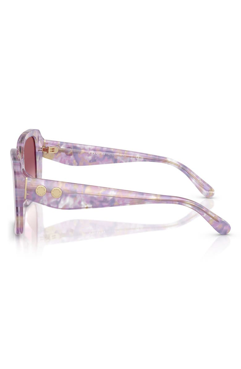 COACH 54mm Square Gradient Sunglasses, Alternate, color, Purple