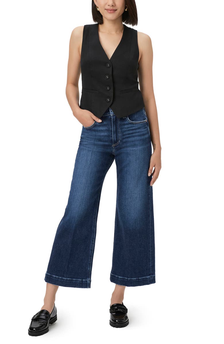 PAIGE Anessa Crop Wide Leg Jeans, Alternate, color, Foreign Film