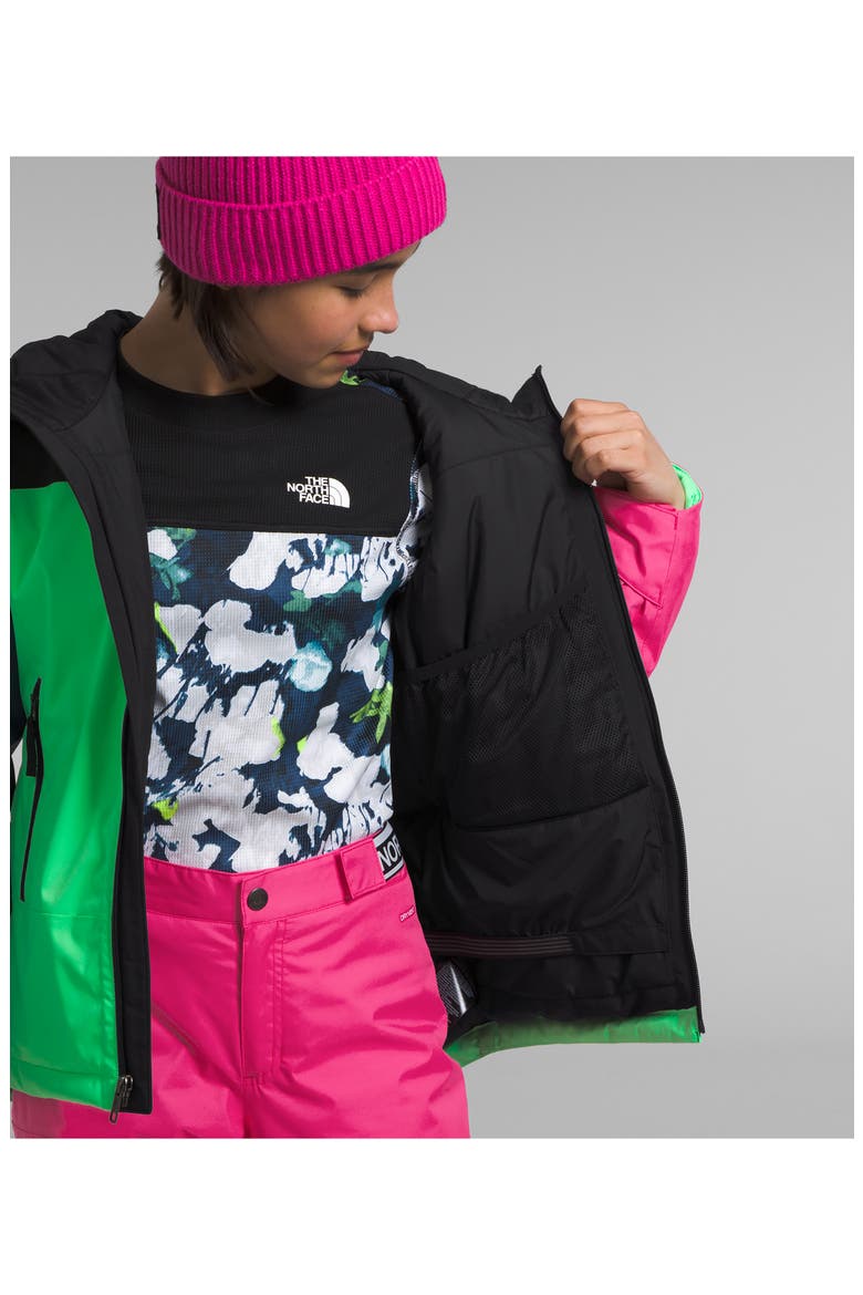 Kids' Freedom Waterproof Insulated Hooded Jacket, Alternate, color, CHLOROPHYLL GREEN/ TNF BLACK