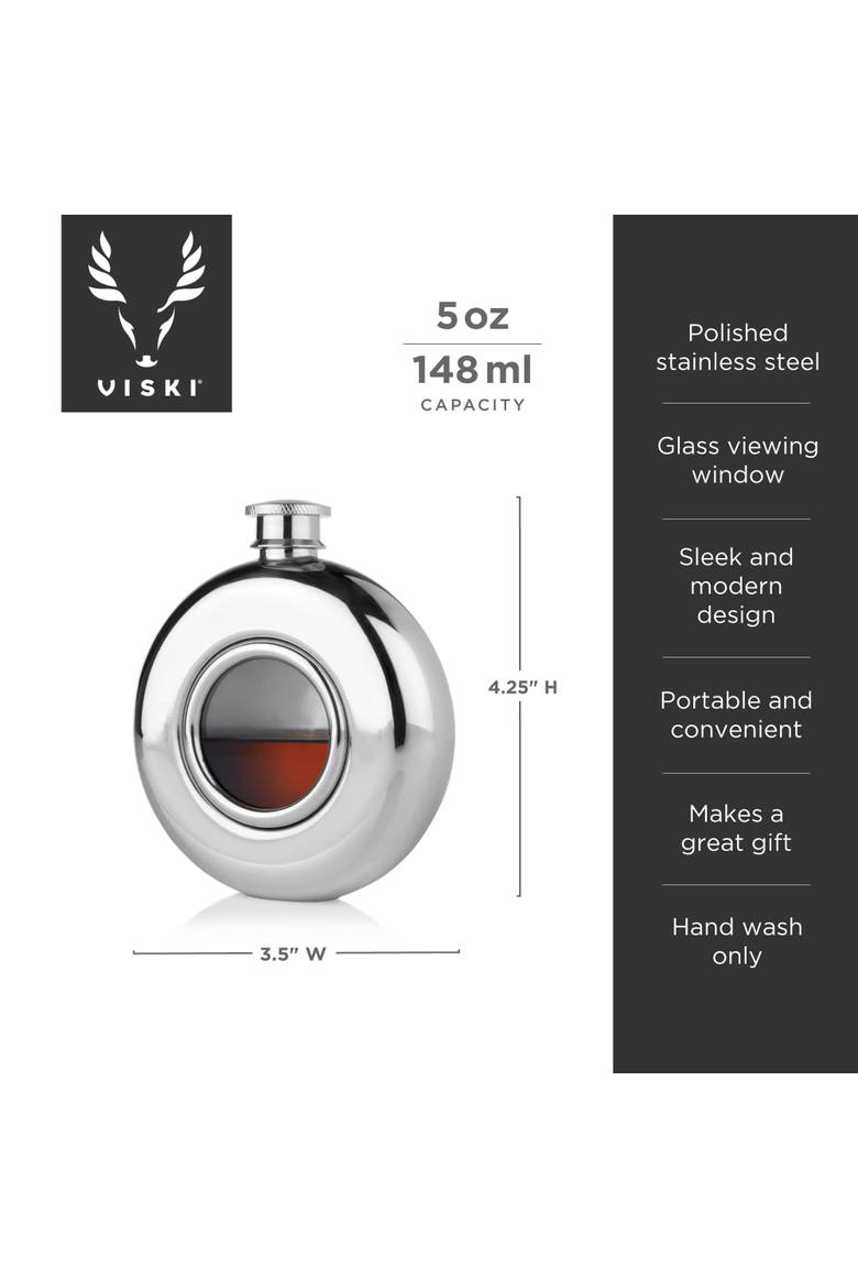 Irving 5 oz Scope Flask in Stainless Steel, Alternate, color, Silver