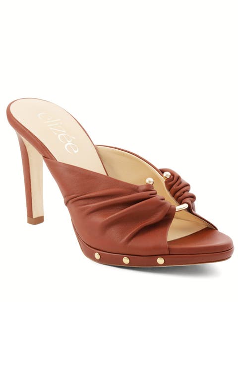 Carmina Mule Leather Platform Heel