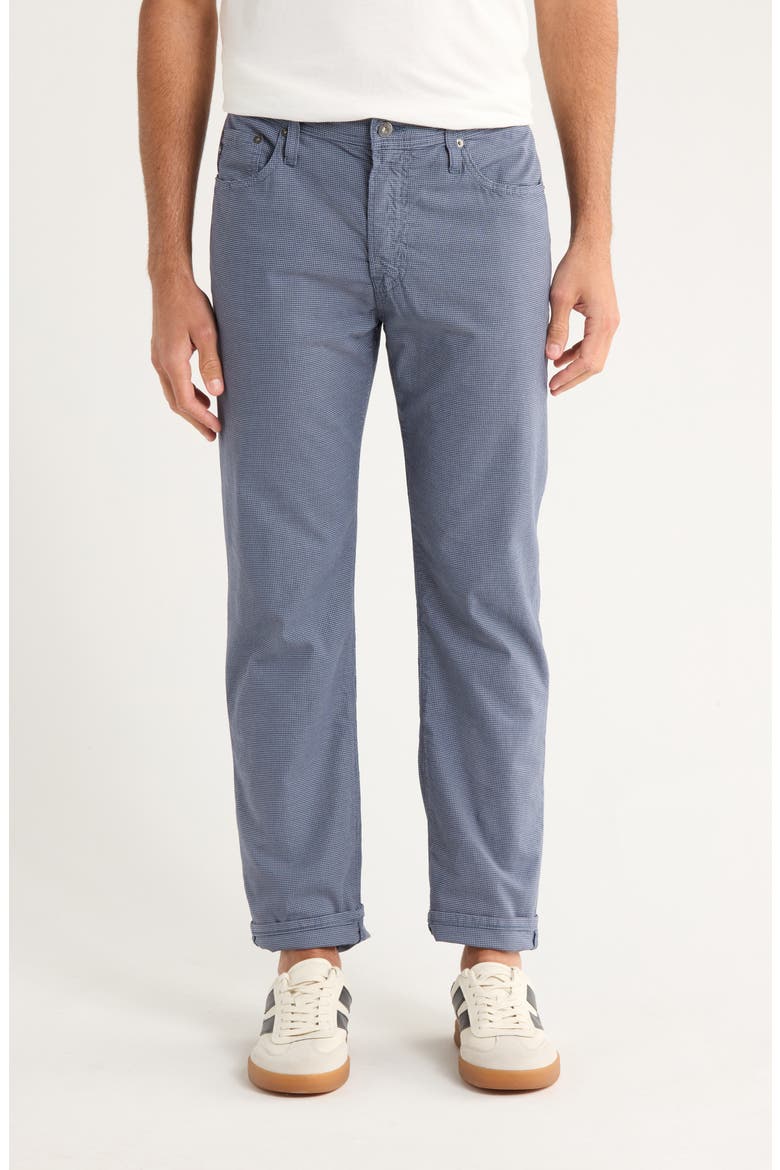 Everett Microcheck Slim Fit Pants, Main, color, STORMY SKY