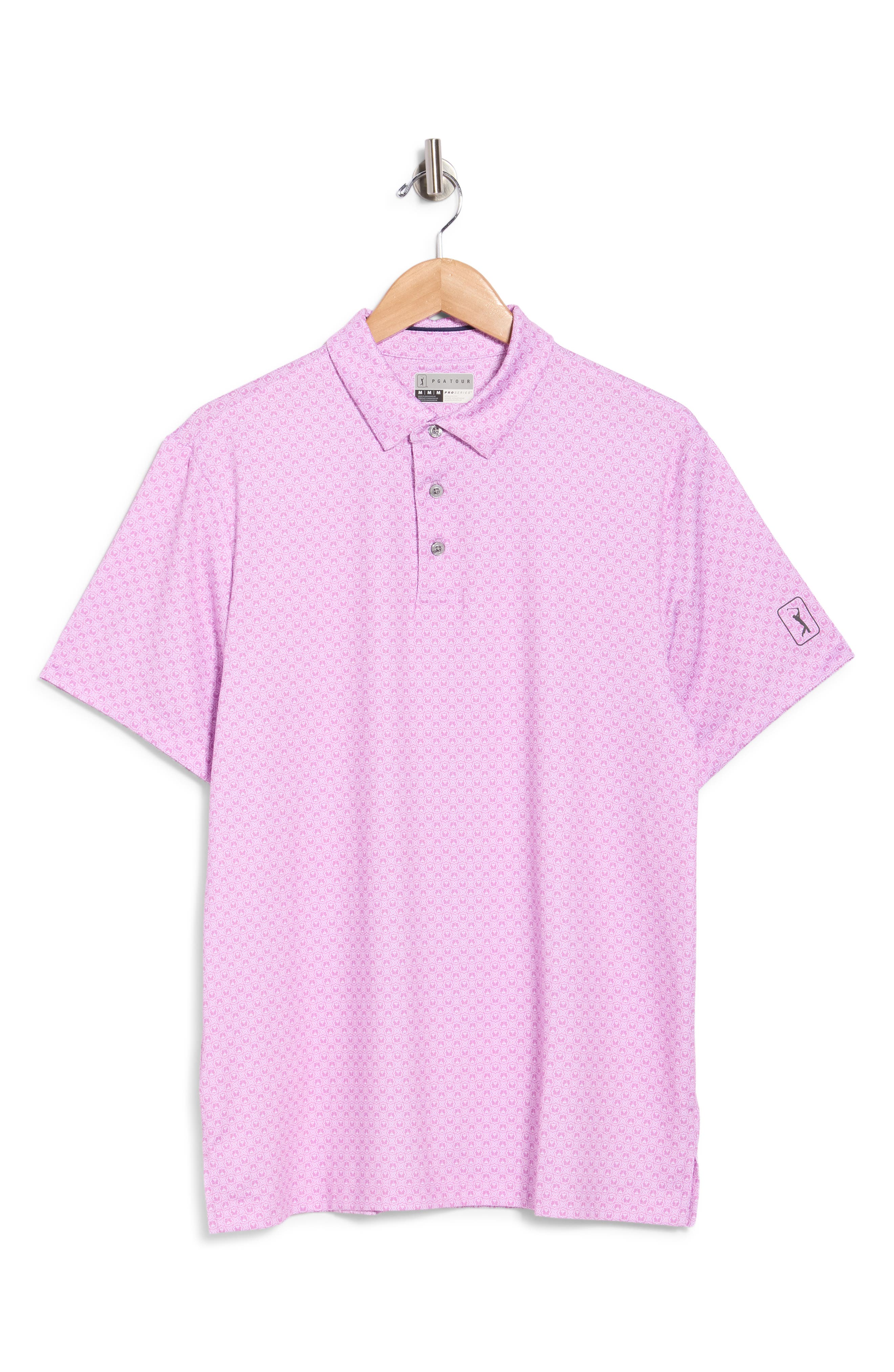PGA TOUR Cocktail Geo Print Performance Polo