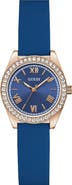 GUESS Mini Luna Silicone Strap Watch, 30mm