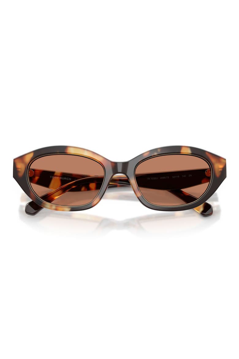 52mm Irregular Sunglasses, Alternate, color, CONTRAST TORTOISE / AMBER