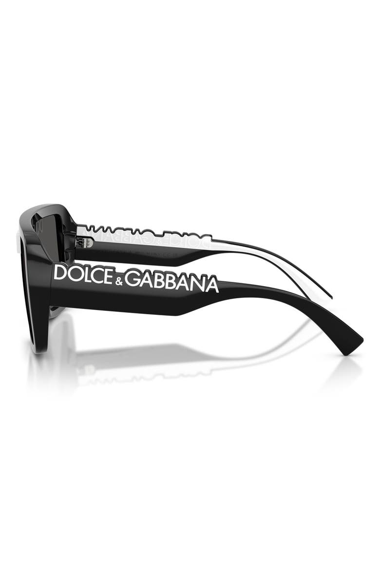 Dolce&Gabbana 134mm Rectangular Shield Sunglasses, Alternate, color, 