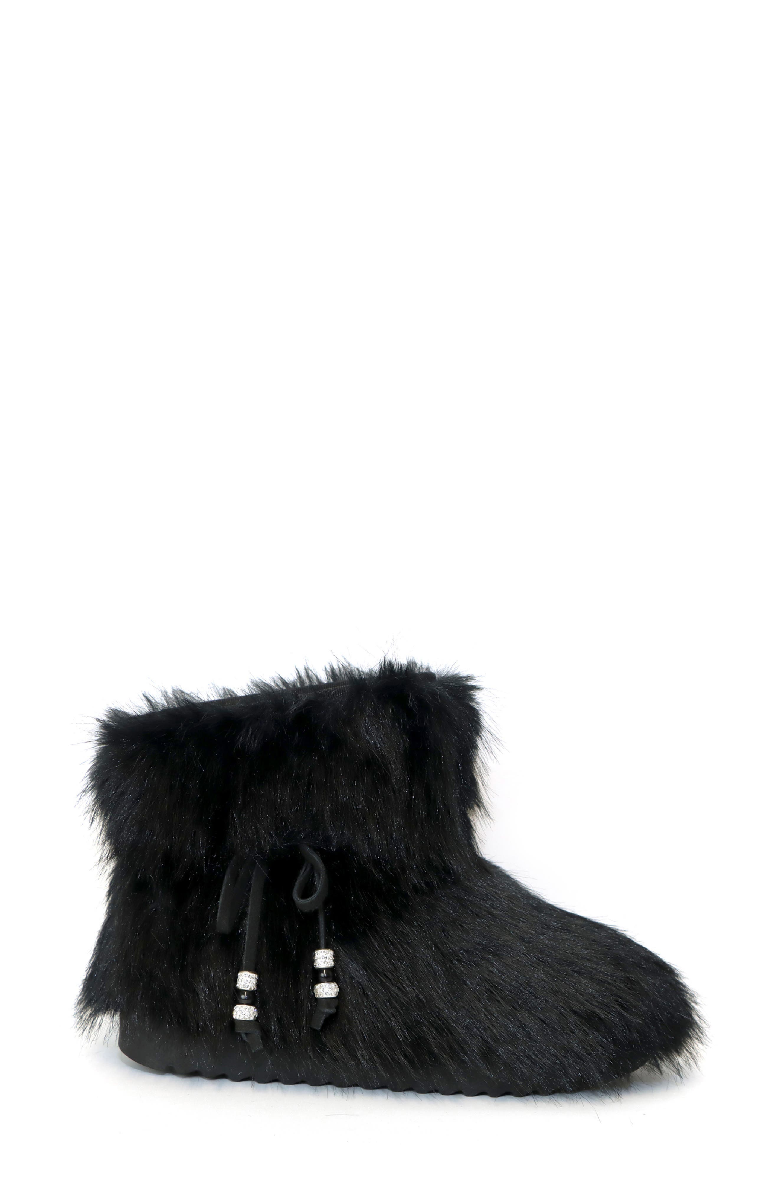 Tamiya Faux Fur Boot, Alternate, color, BLACK
