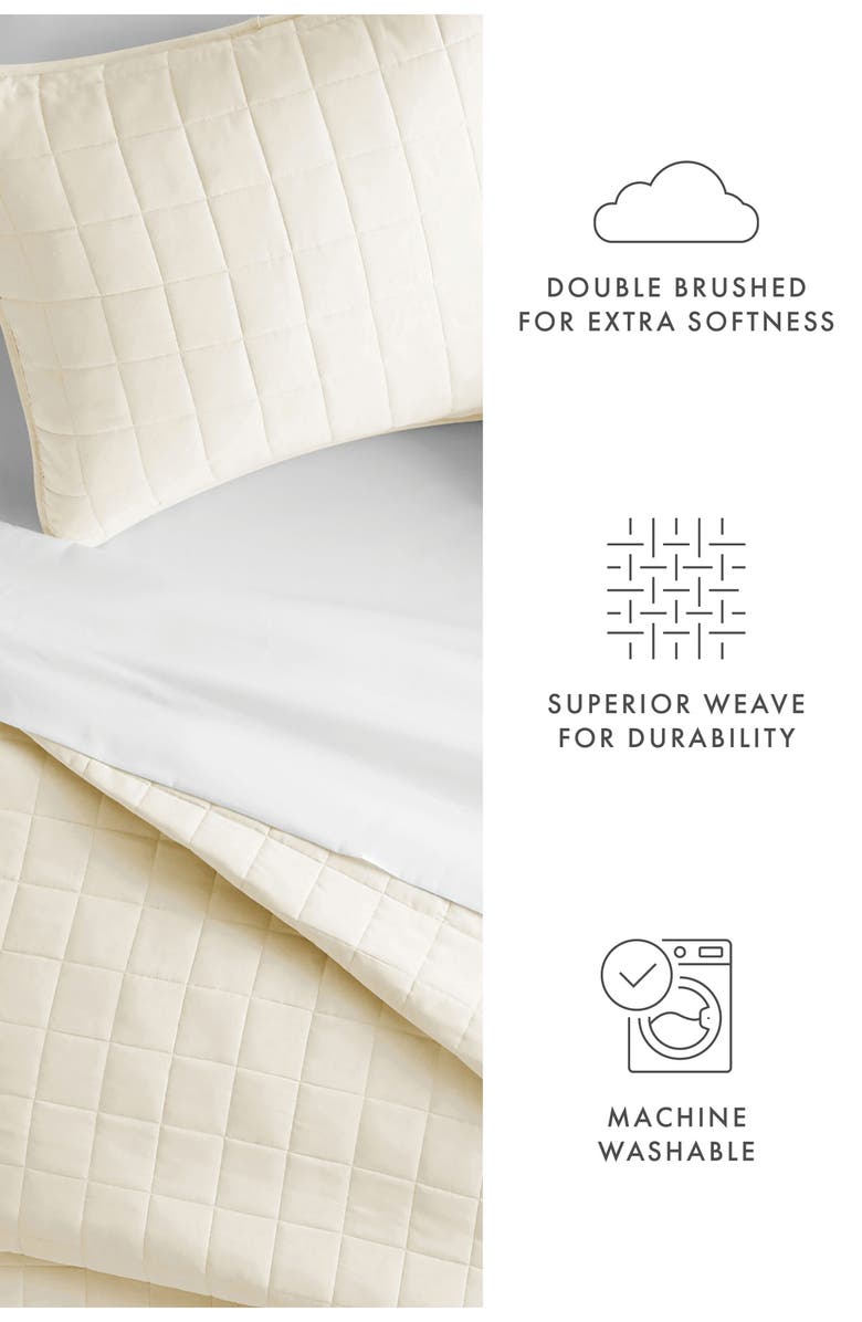 IENJOY HOME Premium Ultra Quilt & Sham Set, Alternate, color, Ivory