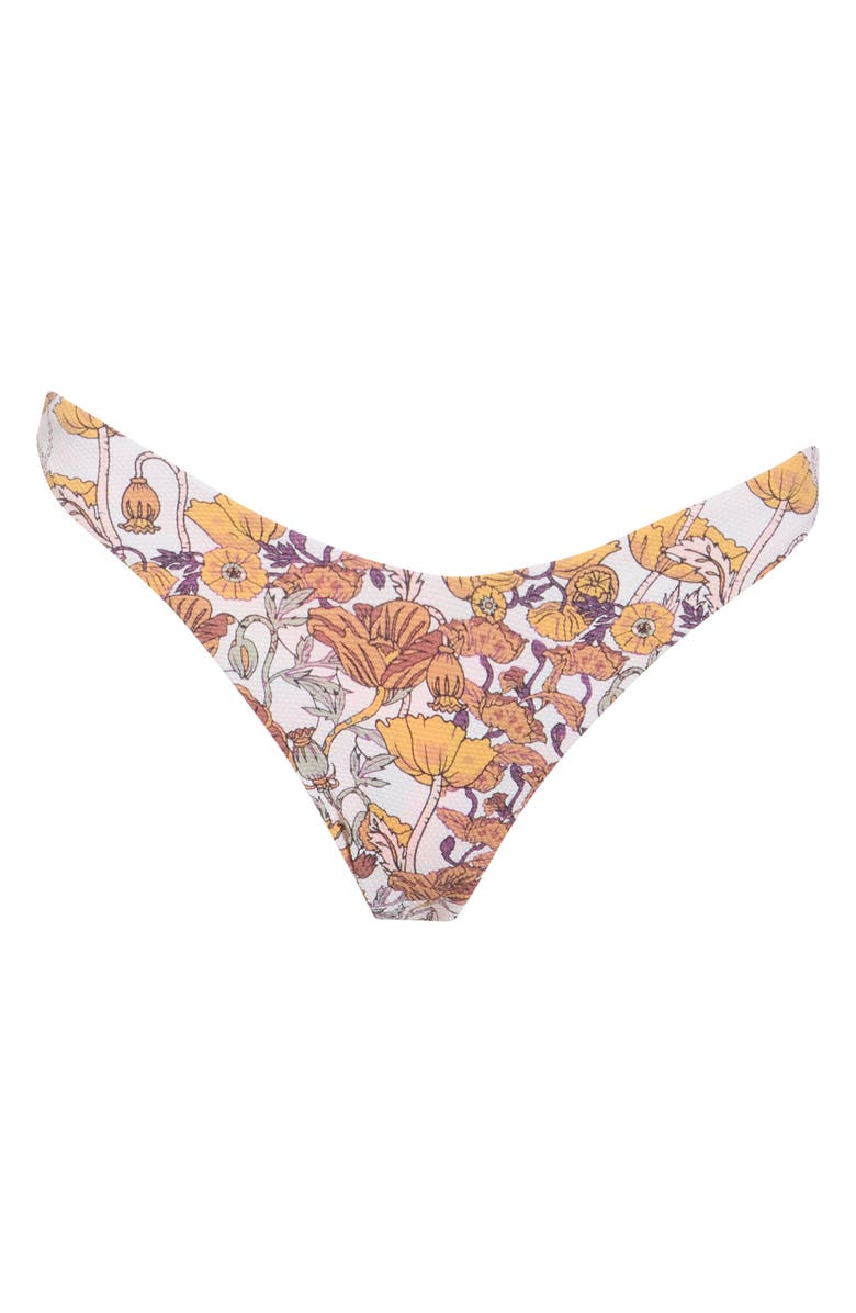 Maaji Splendour Regular Rise Thin Side Bikini Bottoms, Alternate, color, Beige