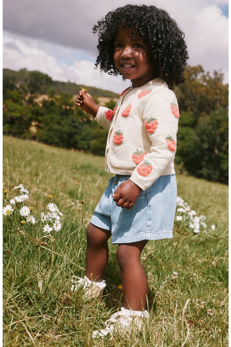 Kids' Strawberry Cardigan, Alternate, color, NEUTRAL