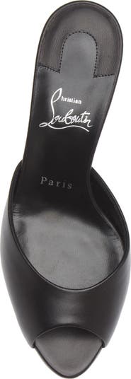 Me Dolly Kitten Heel Peep Toe Slide Sandal