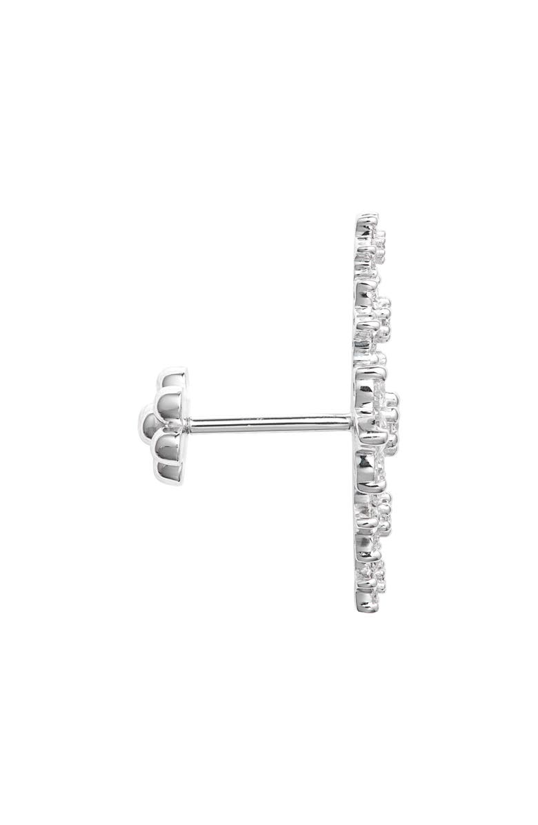 MARIA TASH Diamond Five Flower Garland Single Stud Earring, Alternate, color, 18K White Gold/ Diamond