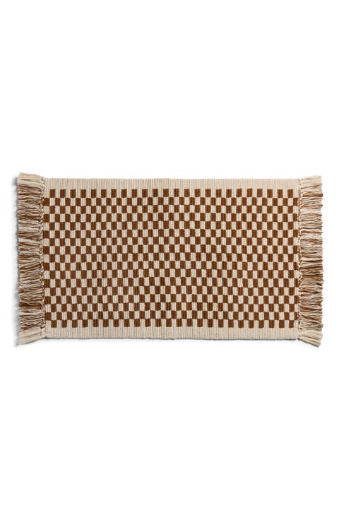 Checkered Bath Rug
