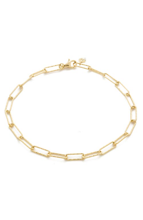 Monica Vinader Alta Textured Chain Link Bracelet In 14kt Solid Gold