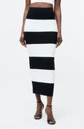 French Connection Stripe Knit Skirt