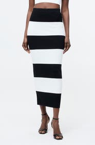 French Connection Stripe Knit Skirt