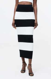 French Connection Stripe Knit Skirt