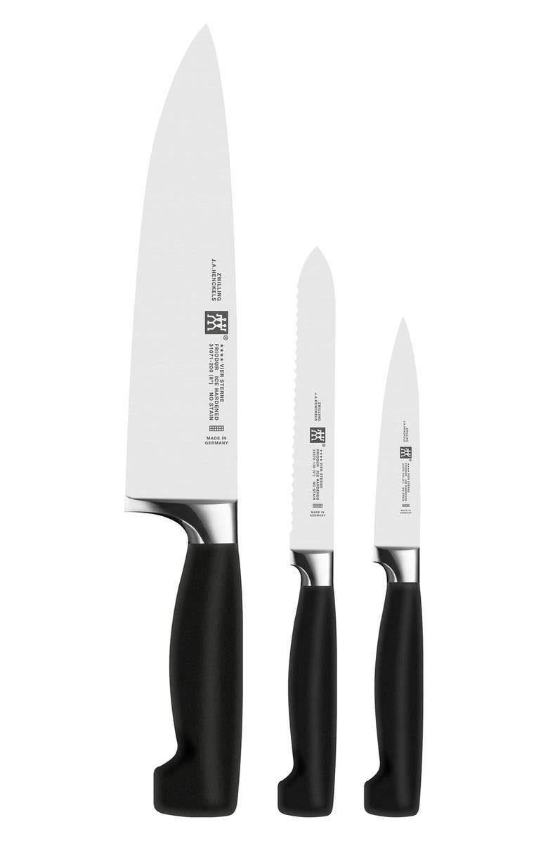 ZWILLING Four Star 3-Piece Starter Knife Set, Main, color, Stainless Steel