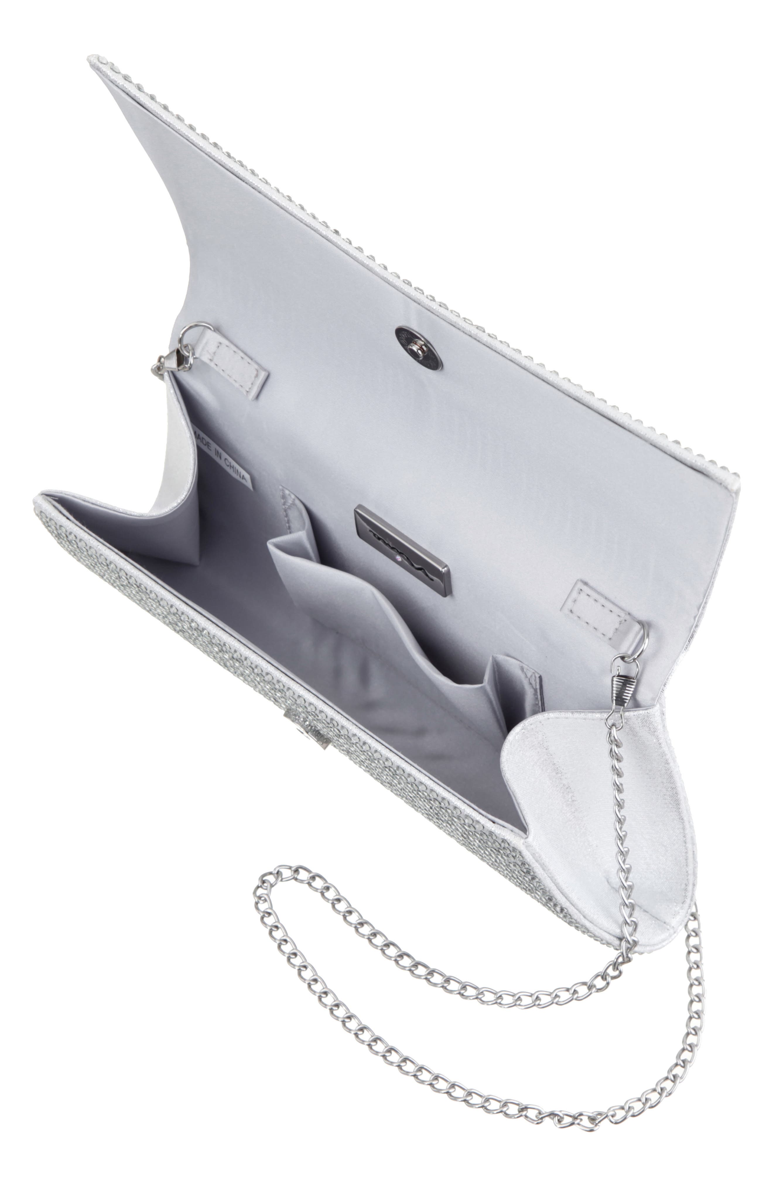 Kallie Clutch, Alternate, color, SILVER