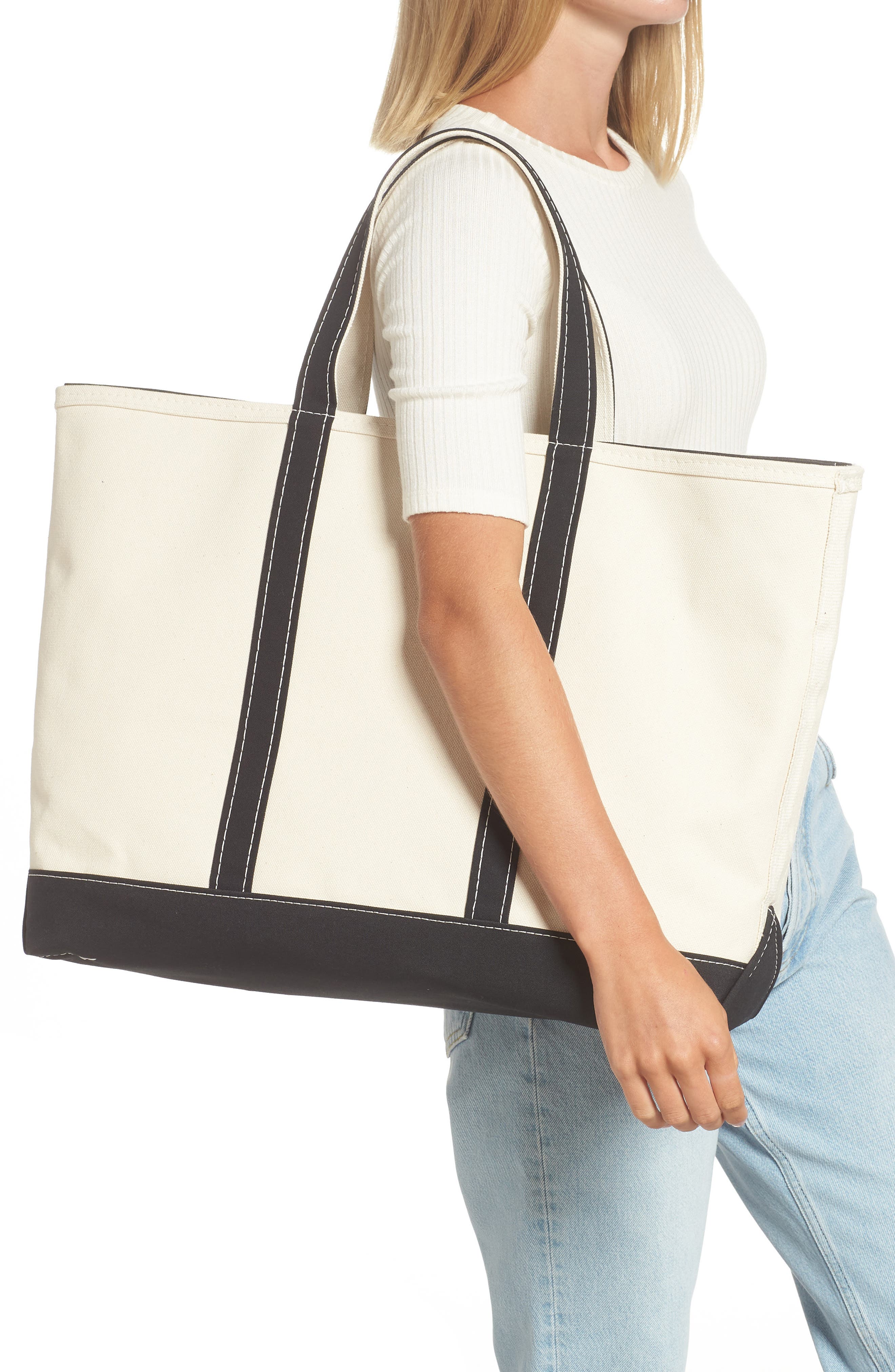 L.L.Bean Zip Top Boat & Tote Bag, Alternate, color, 