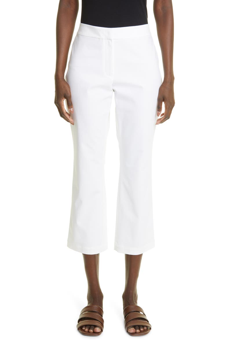 Manhattan Crop Flare Leg Pants, Main, color, WHITE
