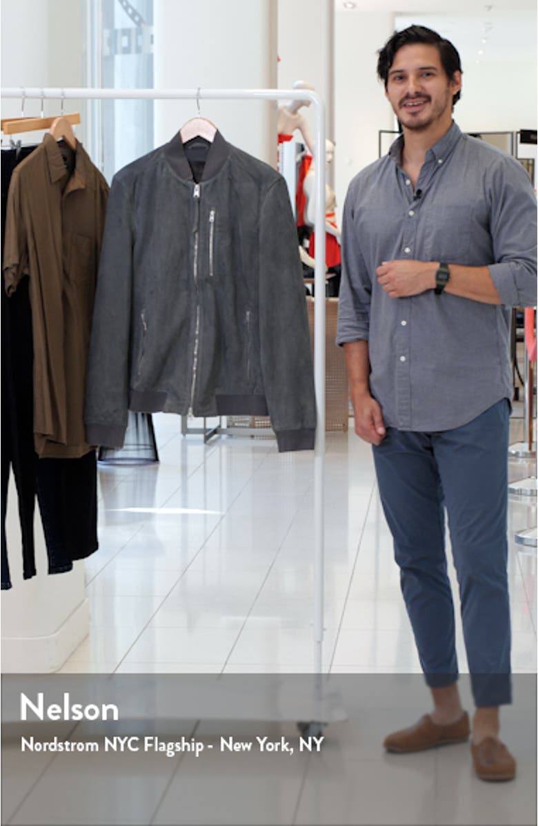 Kemble Leather Bomber Jacket, sales video thumbnail