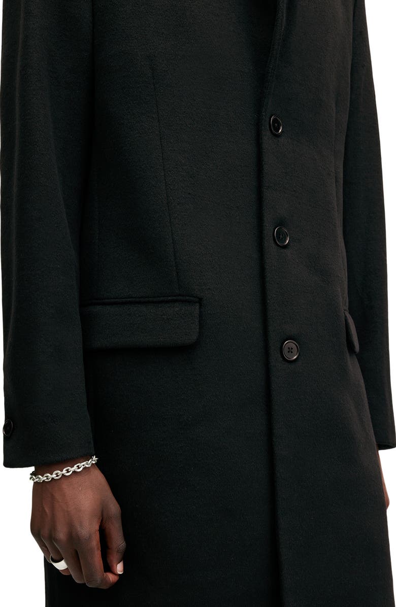 AllSaints Hal Longline Coat, Alternate, color, Black
