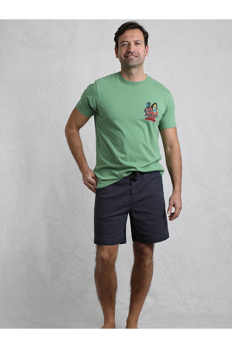 Weston Relaxed Canvas Shorts, Alternate, color, Navy