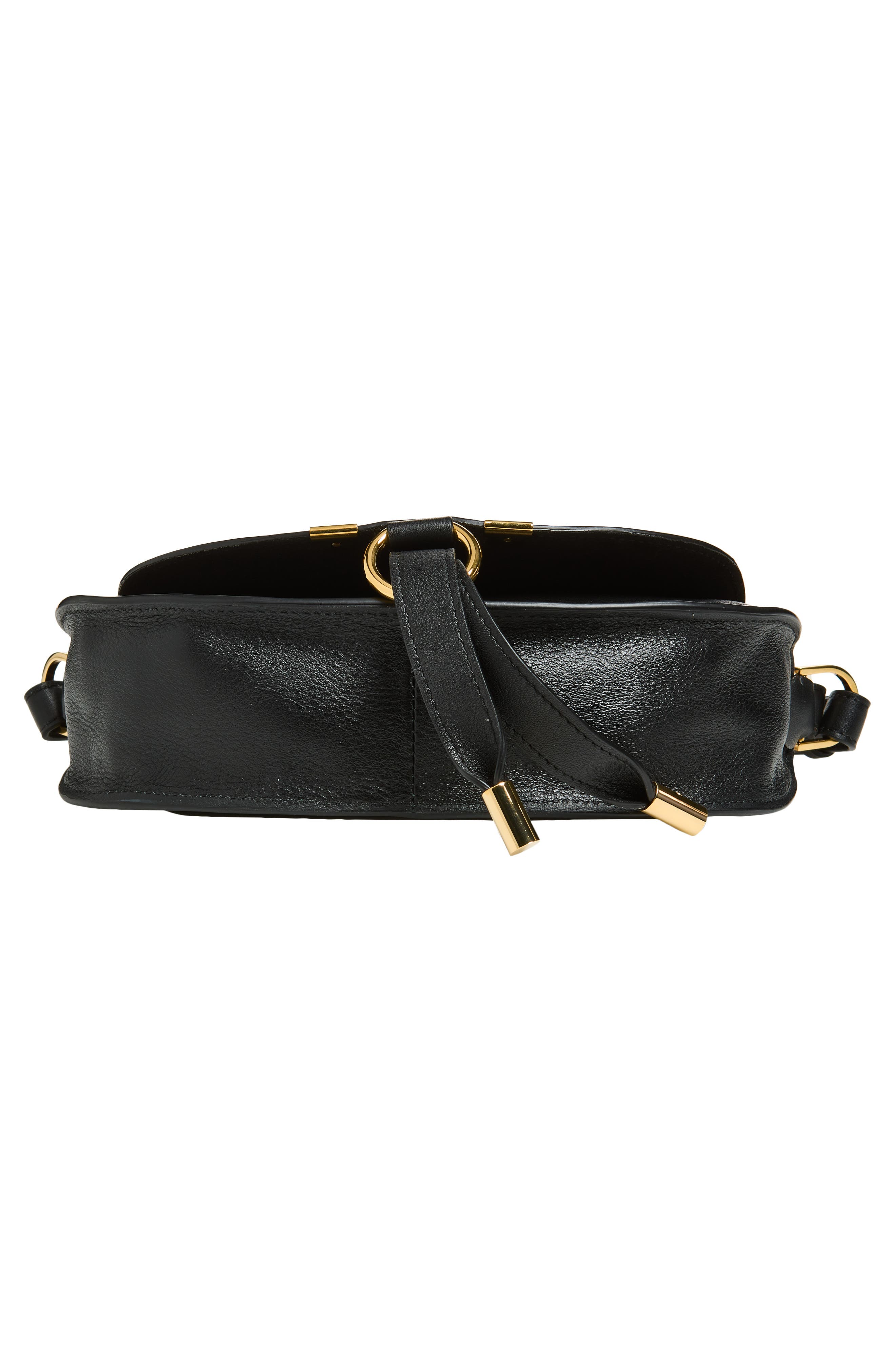 Chloé Mini Marcie Leather Camera Shoulder Bag, Alternate, color, Black