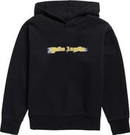 Palm Angels Kids' Blurred Logo Graphic Hoodie