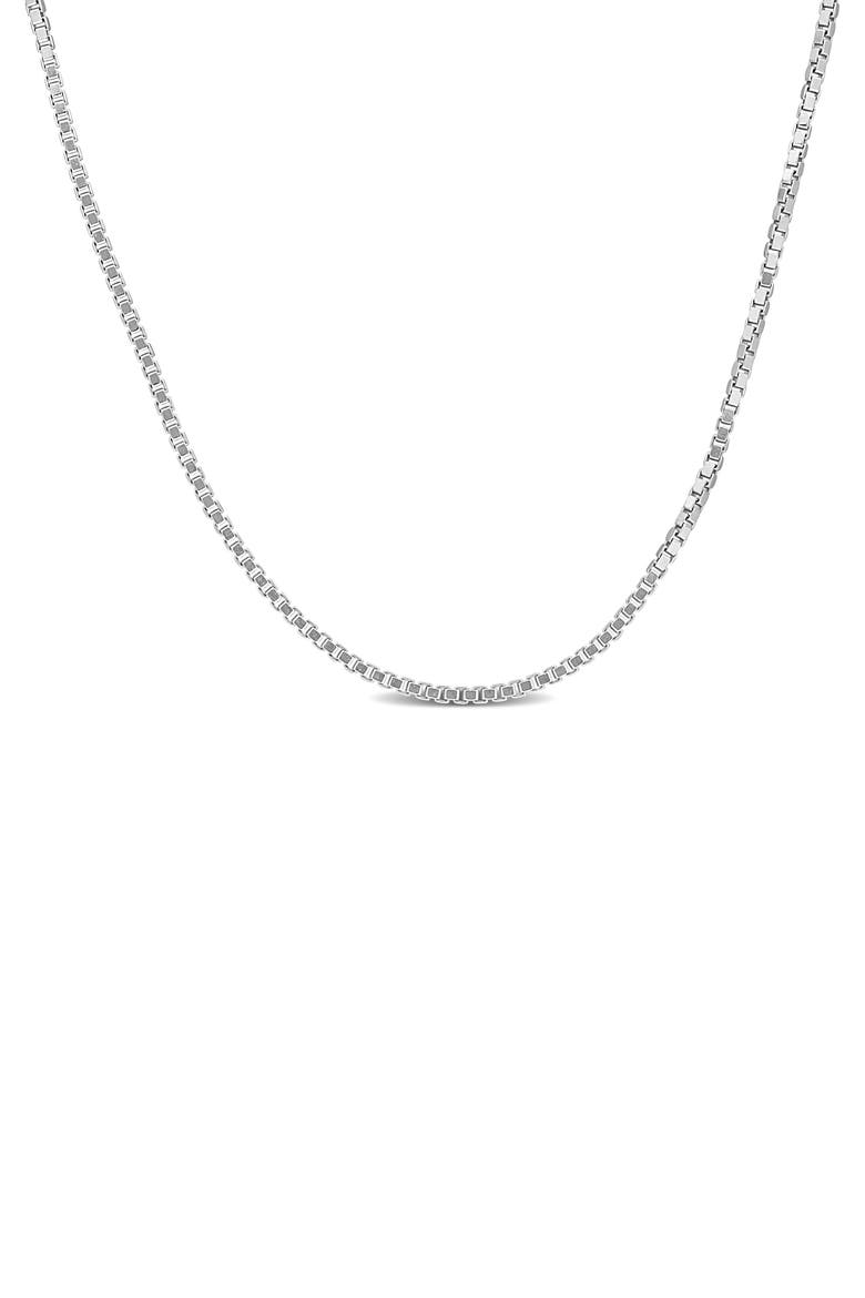 Box Link Chain Necklace, 0.65mm, Main, color, SILVER