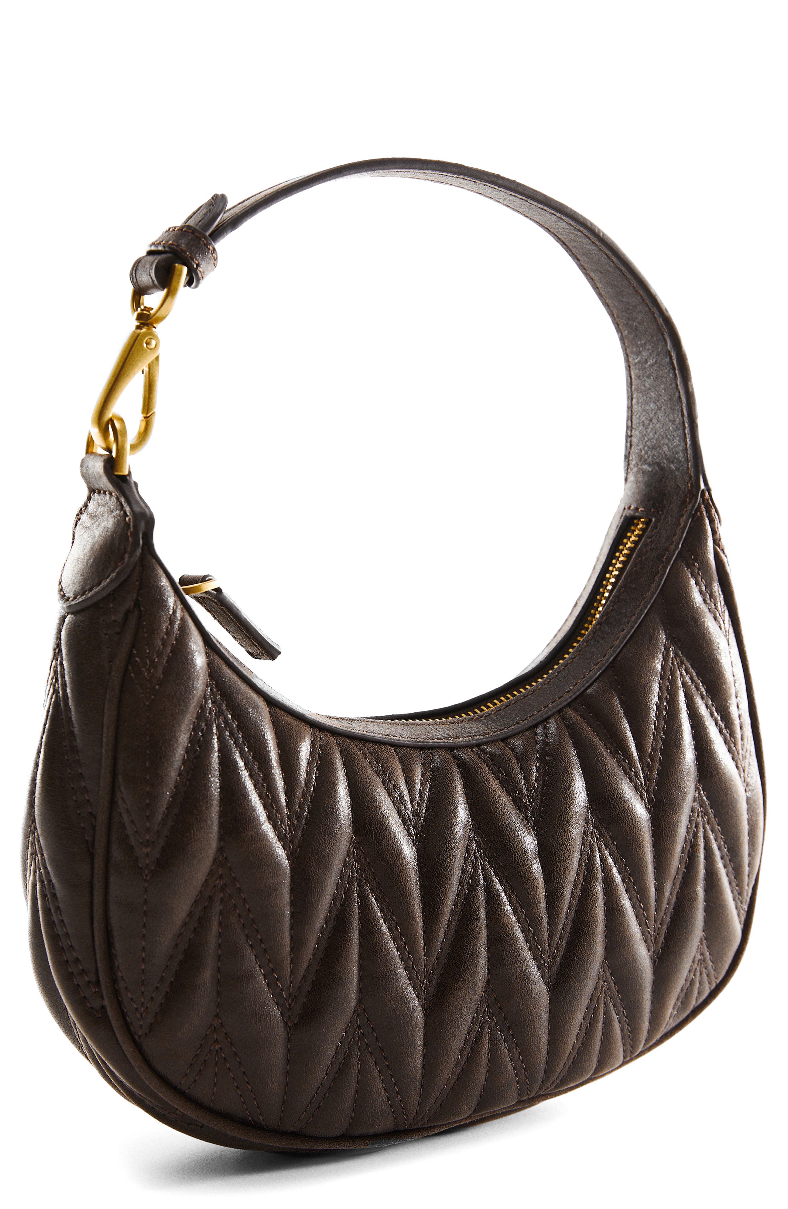 MANGO Quilted Faux Leather Convertible Shoulder Bag, Main, color, 