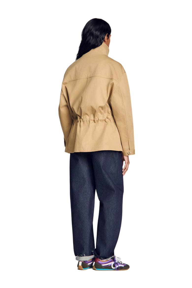 Jacket with adjustable waist, Alternate, color, Camel