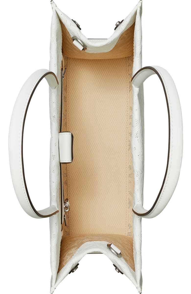 Tory Burch Small Ella Perforated Faux Leather Tote, Alternate, color,