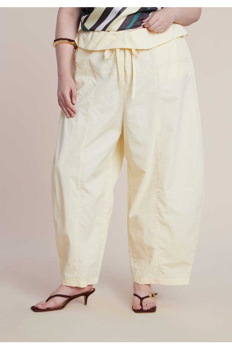 Foldover Tie Waist Pant, Alternate, color, SUNLIGHT YELLOW