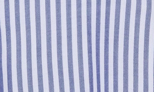 Beachlunchlounge Kaylee Heart Stripe Long Sleeve Button-up Shirt In Blue